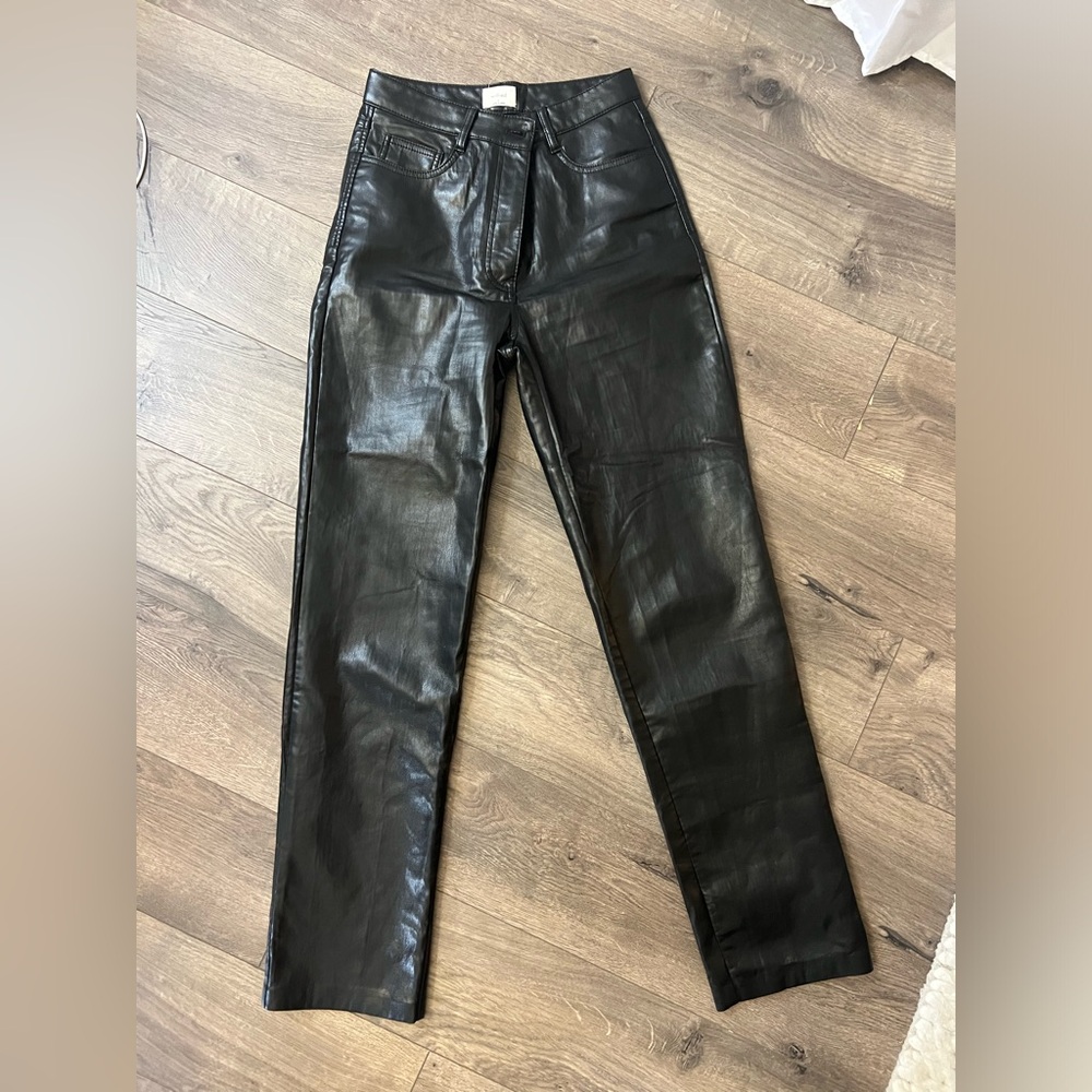 Aritzia Wilfred Melina Leather Pants